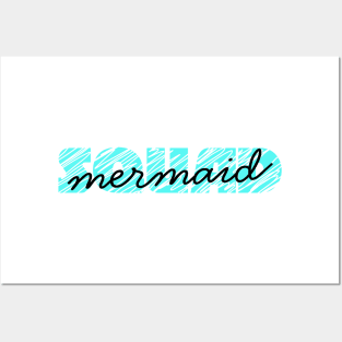 Mermaid squad in blue Posters and Art